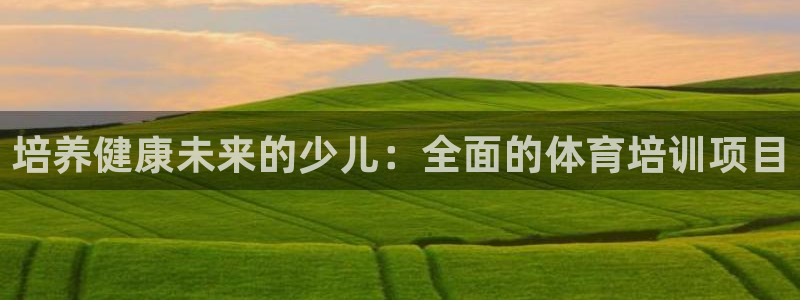 焦点娱乐黑平台：培养健康未来的少儿：全面的体育培训项