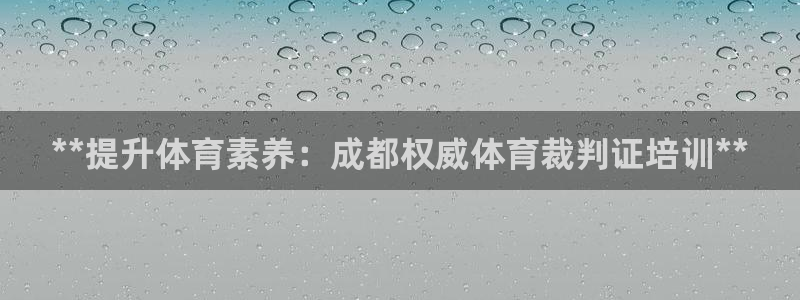 焦点娱乐挂机：**提升体育素养：成都权威体育裁判证培
